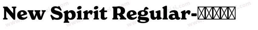 New Spirit Regular字体转换